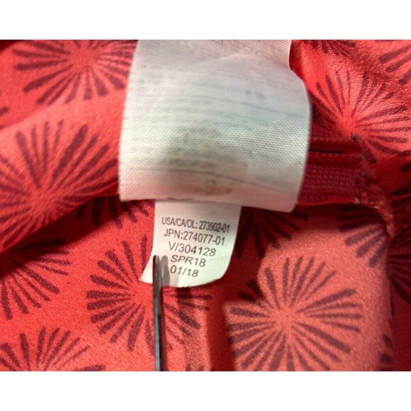 Banana Republic Asymmetrical Ruffle Size Large Womens Tank Top Blouse Coral - Picture 6 of 9